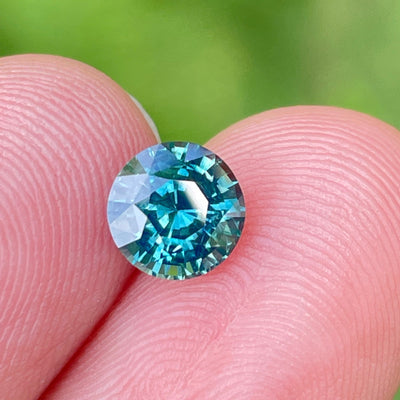Teal Sapphire l 1.38 Ct l 6.3x4.4mm l Round Brilliant l Unheated l Madagascar l Bespoke Sapphire For Jewelry  l For Engagement Ring