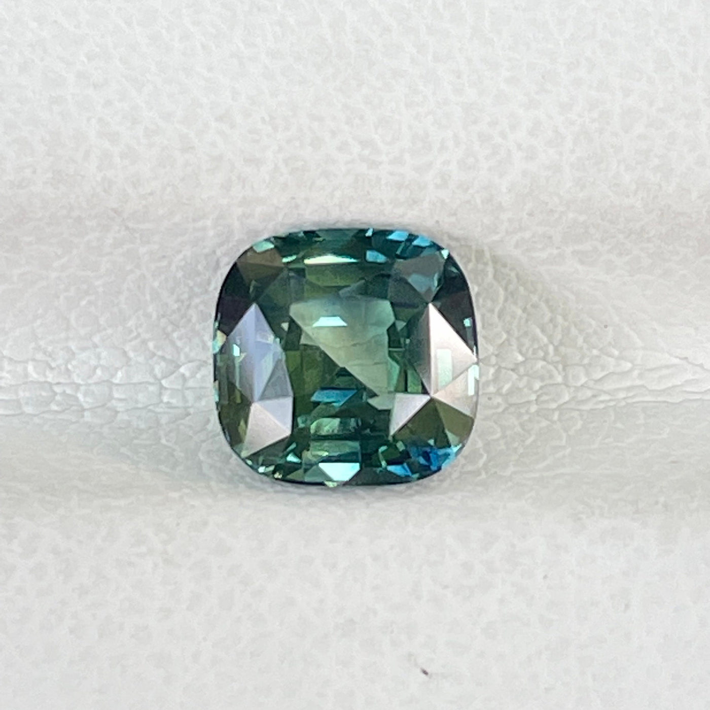 Teal Sapphire l 1.76 Ct l 6.5 x 6.3 x 4.3mm l Cushion l Madagascar l Bespoke Natural Sapphire For  Engagement Ring