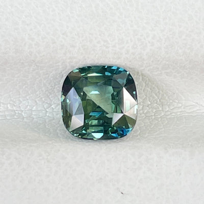 Teal Sapphire l 1.76 Ct l 6.5 x 6.3 x 4.3mm l Cushion l Madagascar l Bespoke Natural Sapphire For  Engagement Ring