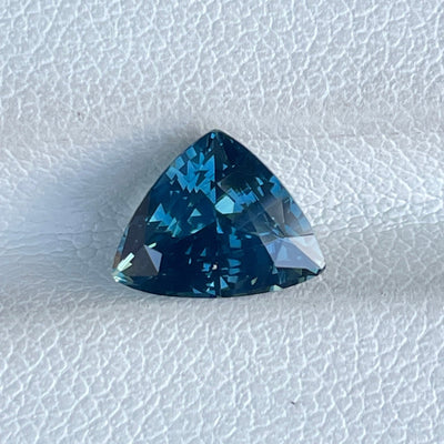 Teal Sapphire l 2.08 Ct l 8.80x7.00x4.96mm l Trillion l Unheated l Madagascar l Fine Sapphire For Bespoke Engagement Ring l Engagement Ring