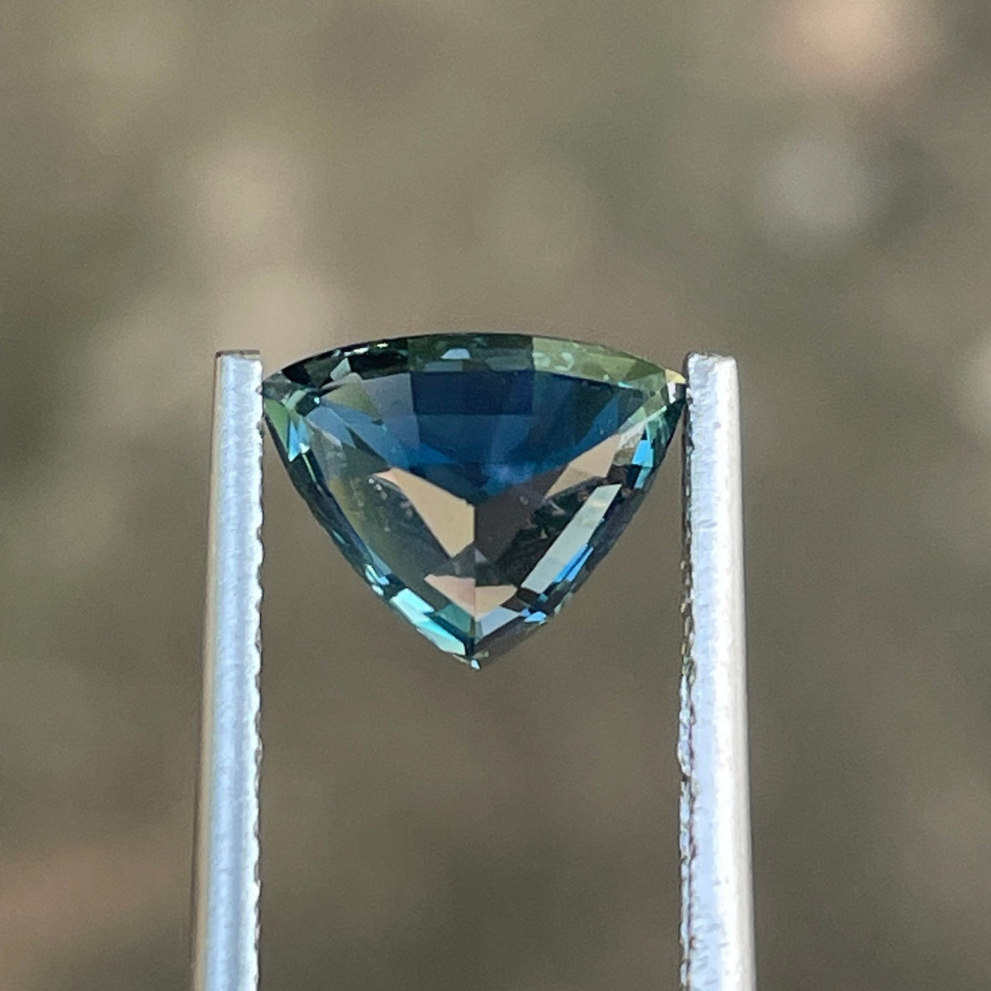 Teal Sapphire l 2.08 Ct l 8.80x7.00x4.96mm l Trillion l Unheated l Madagascar l Fine Sapphire For Bespoke Engagement Ring l Engagement Ring