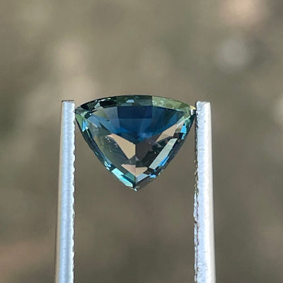 Teal Sapphire l 2.08 Ct l 8.80x7.00x4.96mm l Trillion l Unheated l Madagascar l Fine Sapphire For Bespoke Engagement Ring l Engagement Ring